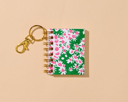 Floral Mini Notebook Bag Charm
