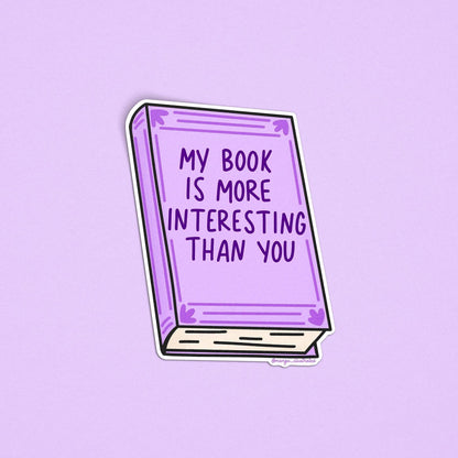 Book is More Interesting Sticker