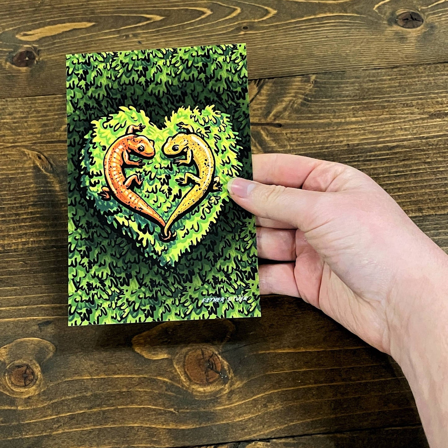 Salamanders in Love Postcard