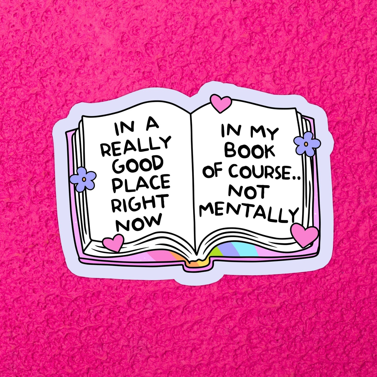 Good Place Book Glitter Sticker