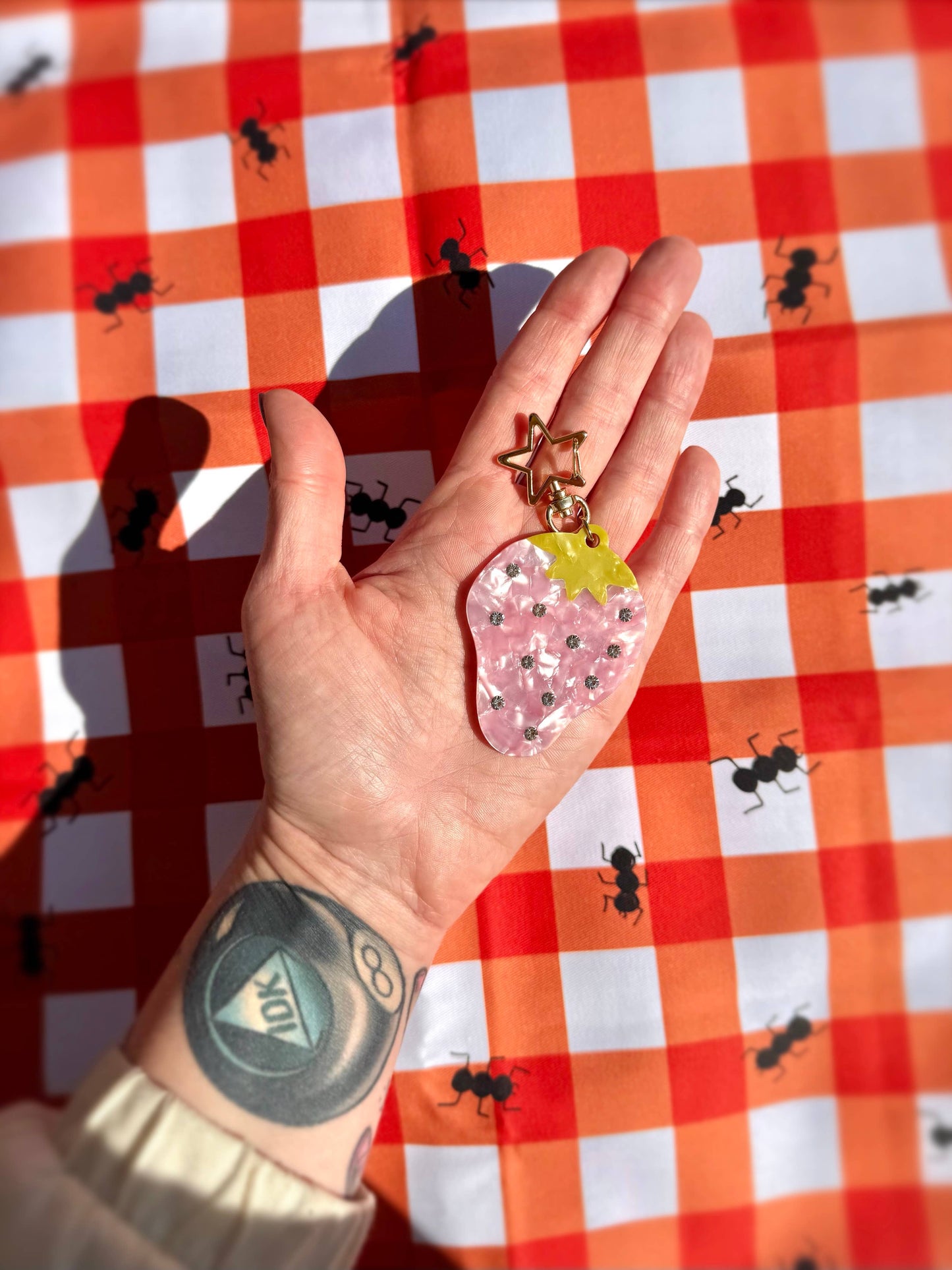 Strawberry Sparkle Bag Charm