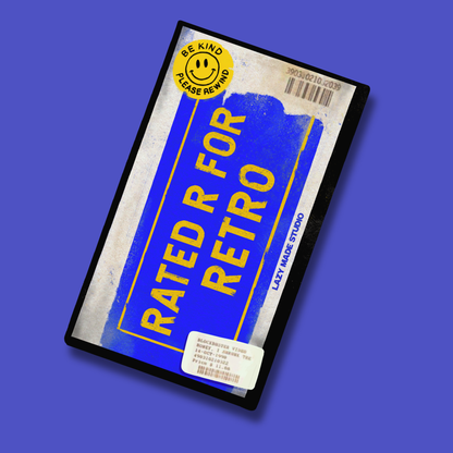 Rated R for Retro Vhs Sticker