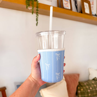 Grandmillenial Bows Iced Coffee Sleeve