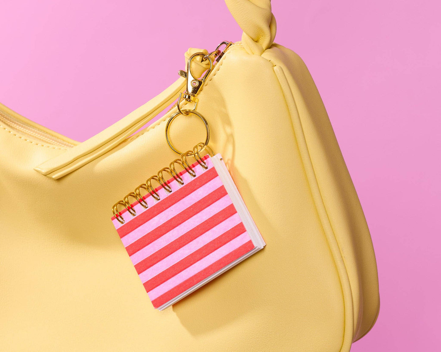 Cabana Stripe Mini Notebook Bag Charm