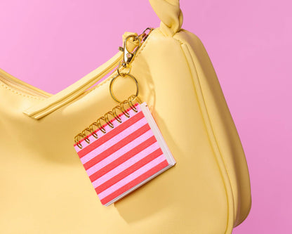 Cabana Stripe Mini Notebook Bag Charm