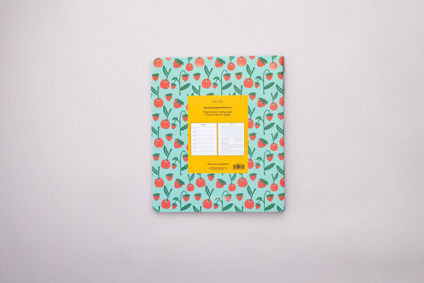 Cherries and Strawberries Undated Weekly Planner