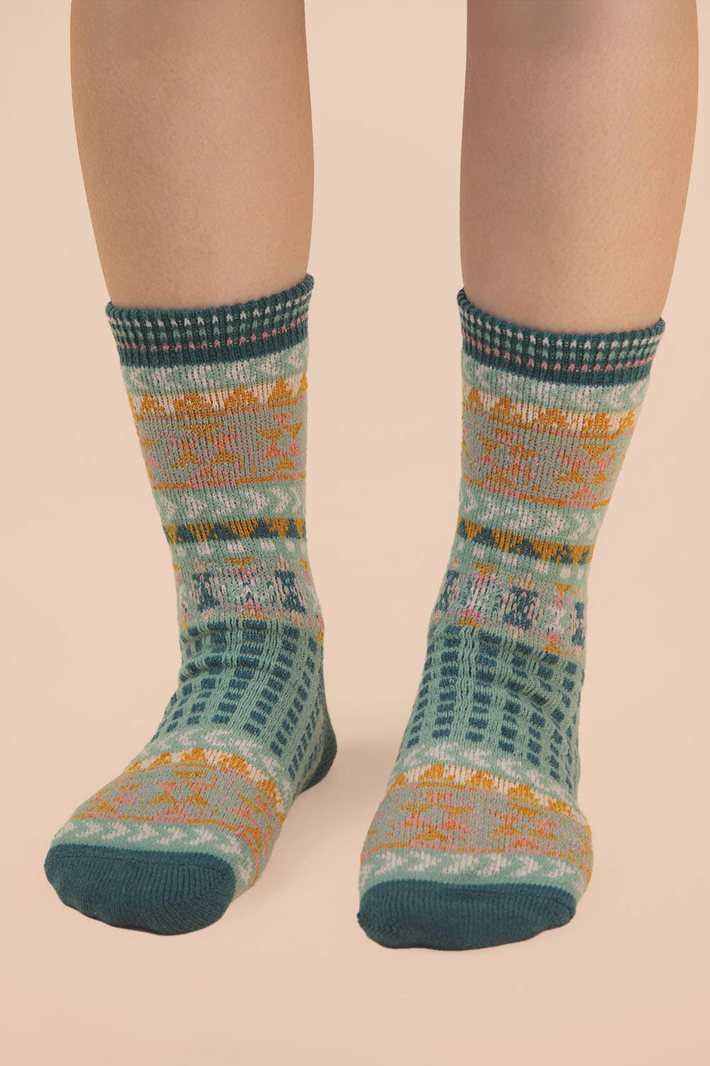 Sage Cottage Crew Socks
