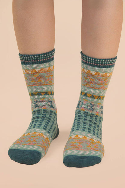 Sage Cottage Crew Socks