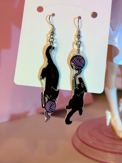 Kitty Shrinky Dink Earrings