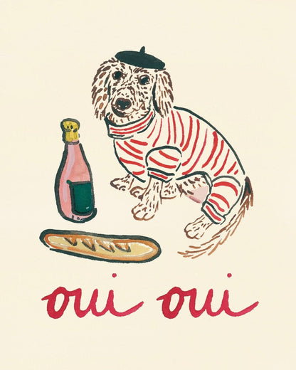 Oui Oui Weenie 5x7 Art Print