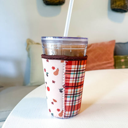 Harvest Plaid Iced Coffee Sleeve