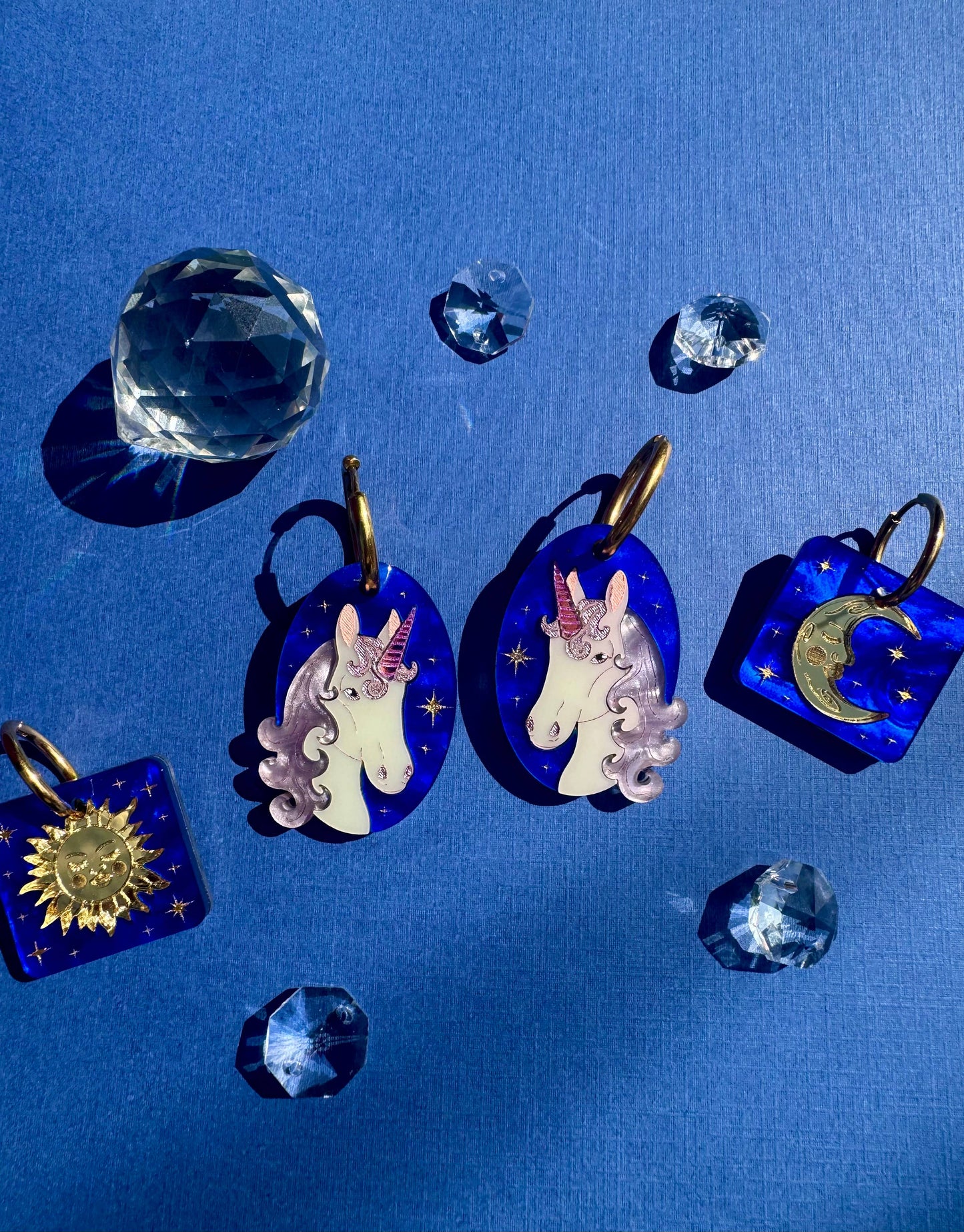 Sun and Moon Tile Earrings