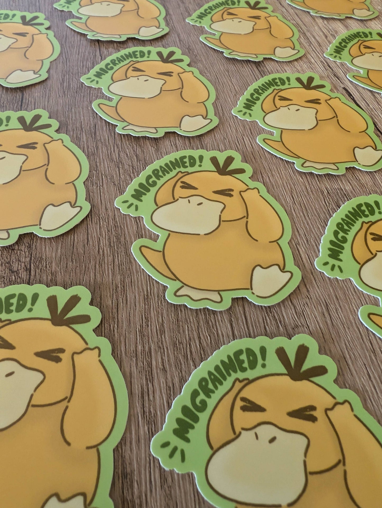 Psyduck Migraine Sticker
