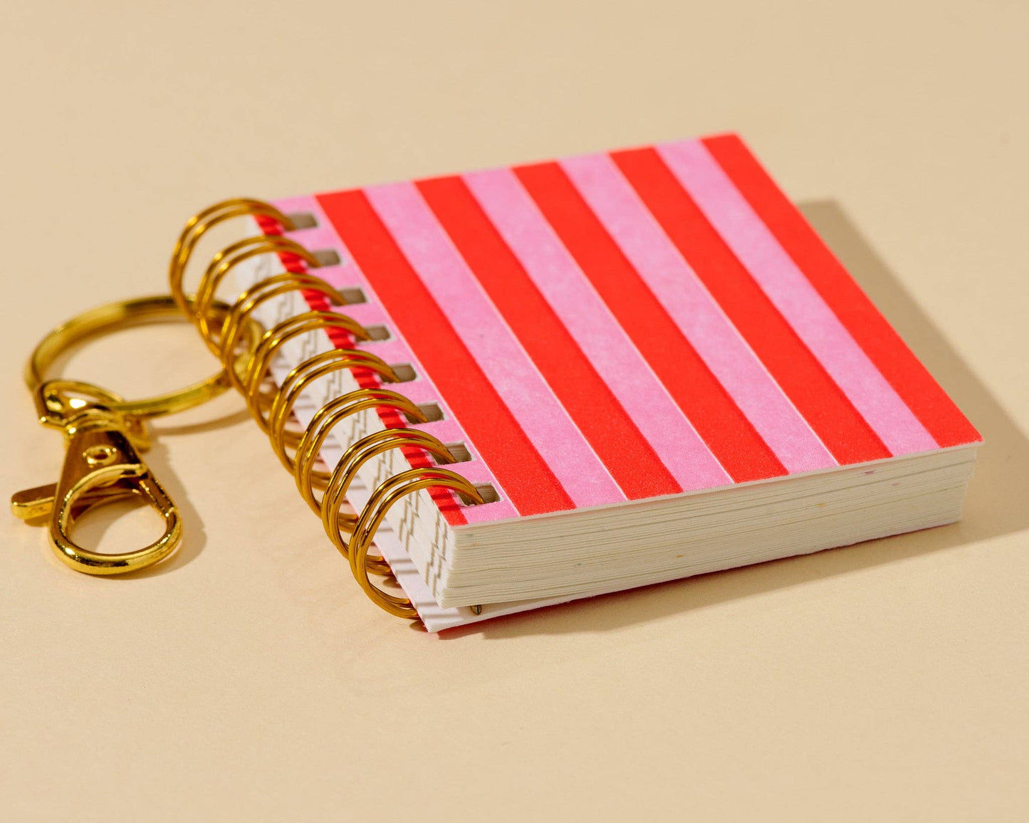 Cabana Stripe Mini Notebook Bag Charm