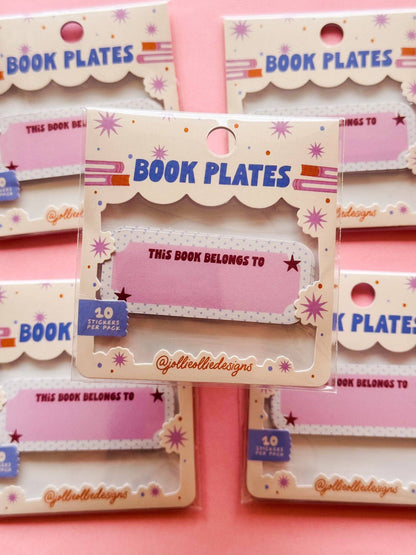 Polka Dot Book Plate Stickers