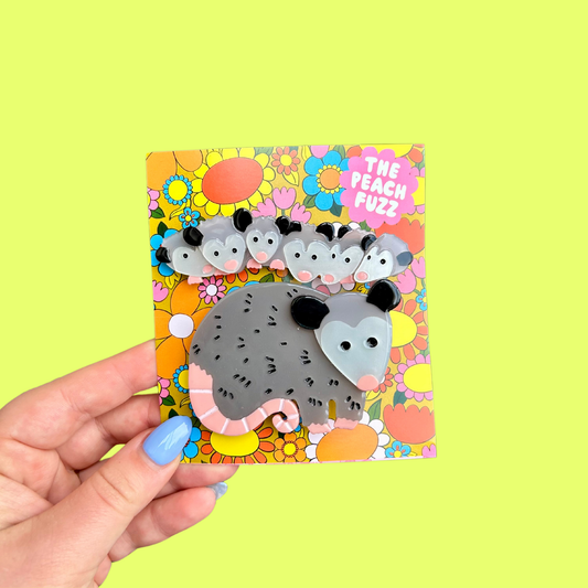 Opossum Family Clip Set
