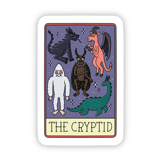Cryptid Tarot Card Sticker
