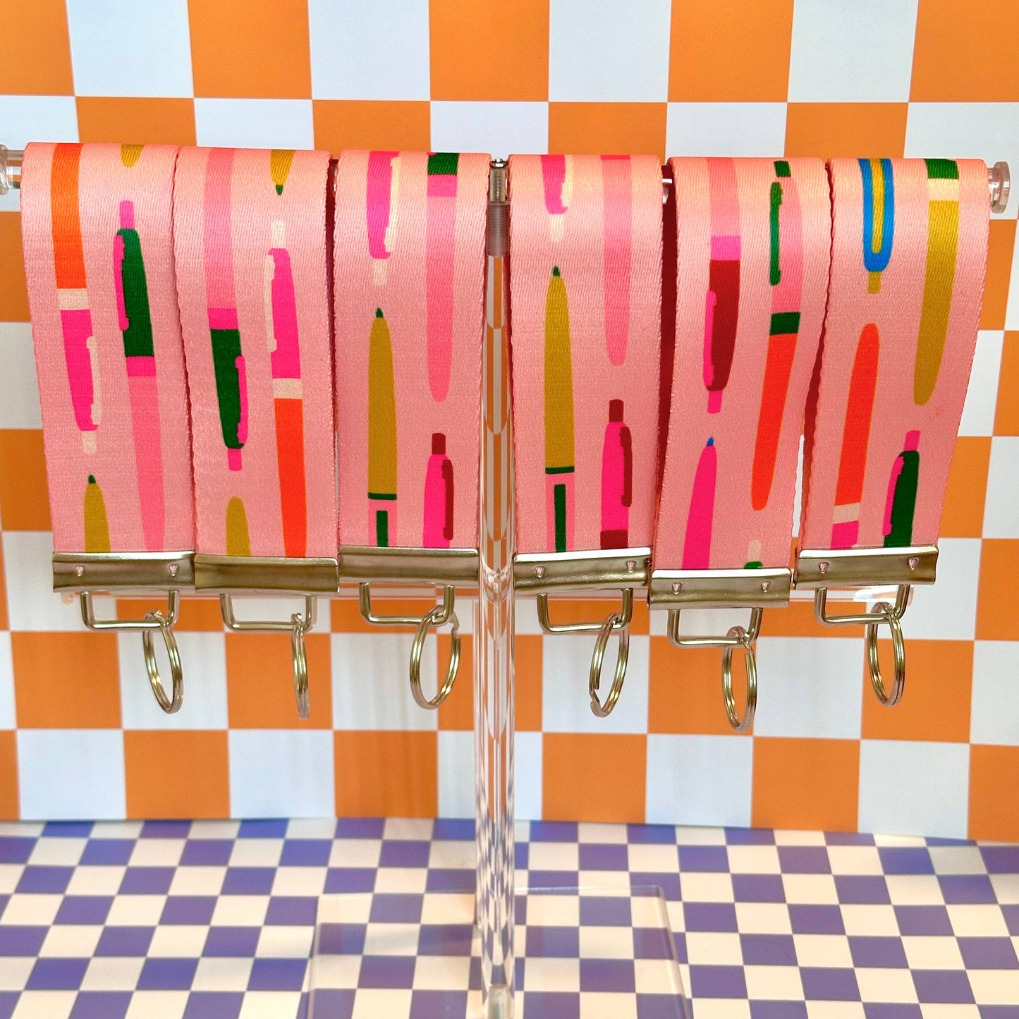 Cute Pens  Handmade Wristlet Keychain