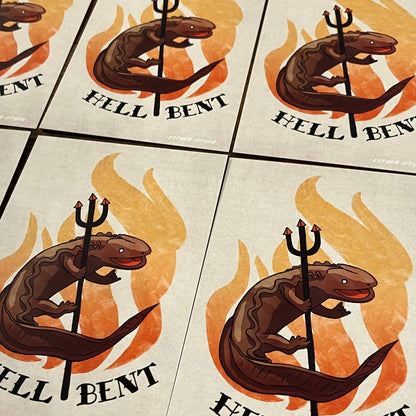 Hell Bent Hellbender Salamander Postcard