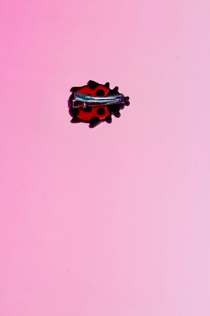 Lady Bug Hair Clip Set