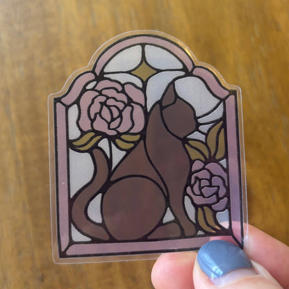 Glass Cat Sticker