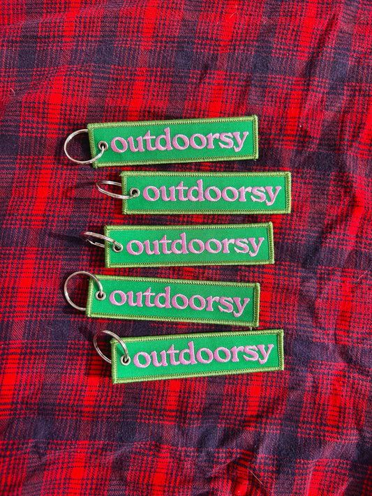 Outdoorsy Embroidered Patch Keychain