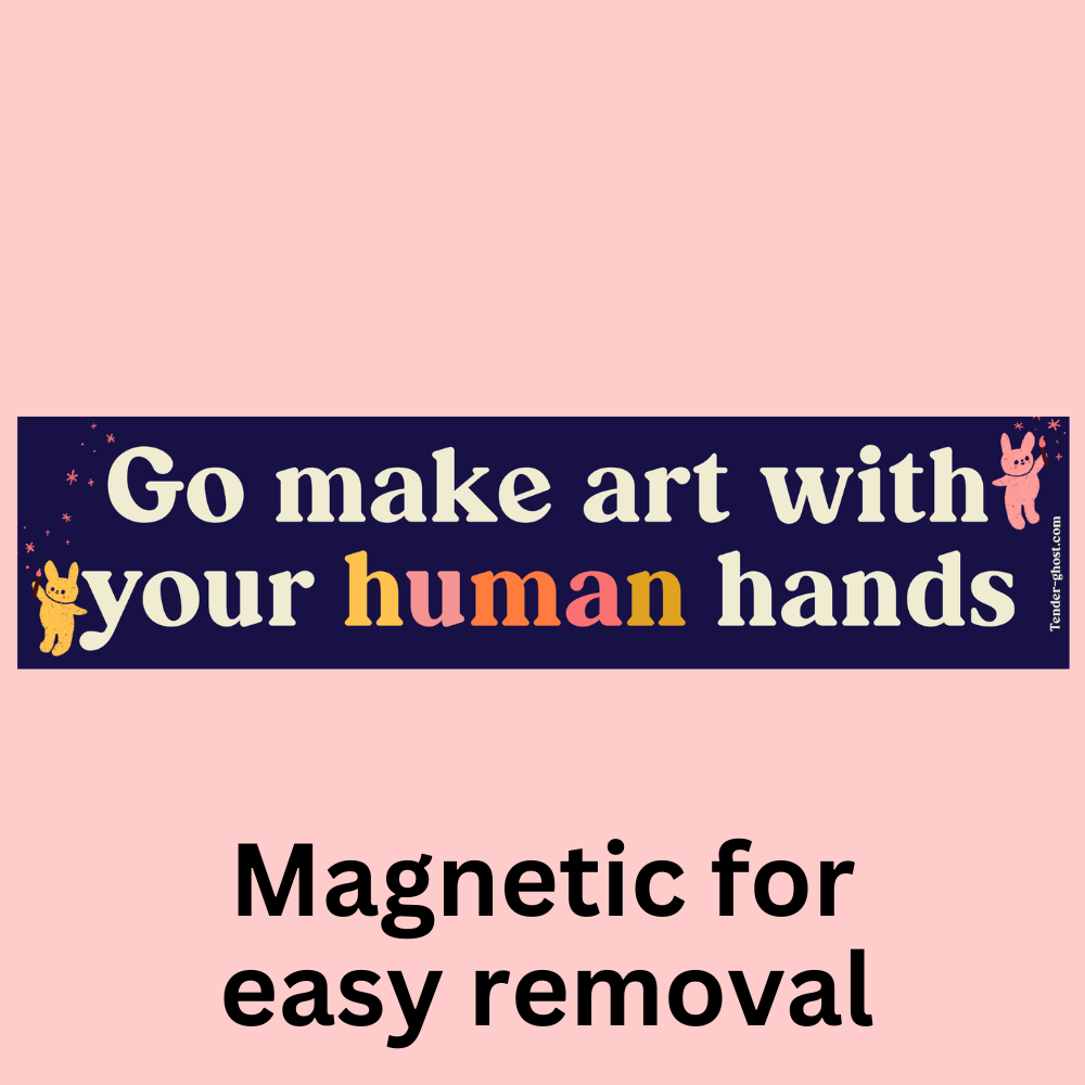 Art With Human Hands Bumper Magnet