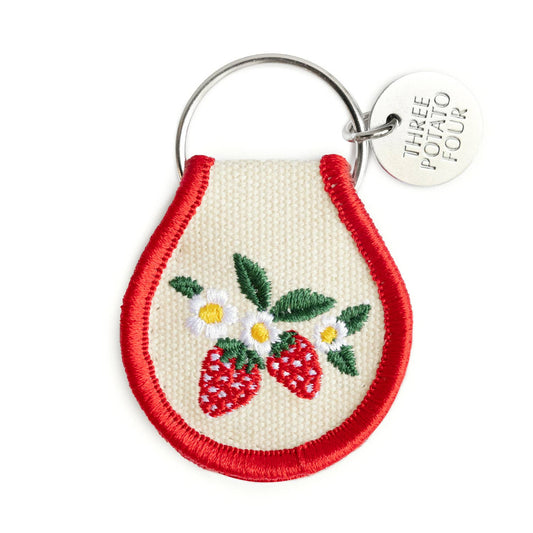 Strawberry Blossom Patch Keychain
