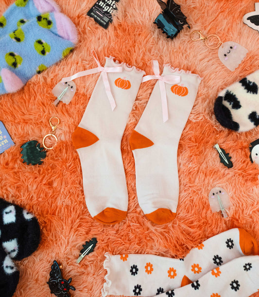 Pumpkins Bow Socks