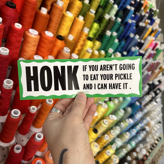 Eat Your Pickle Bumper Sticker