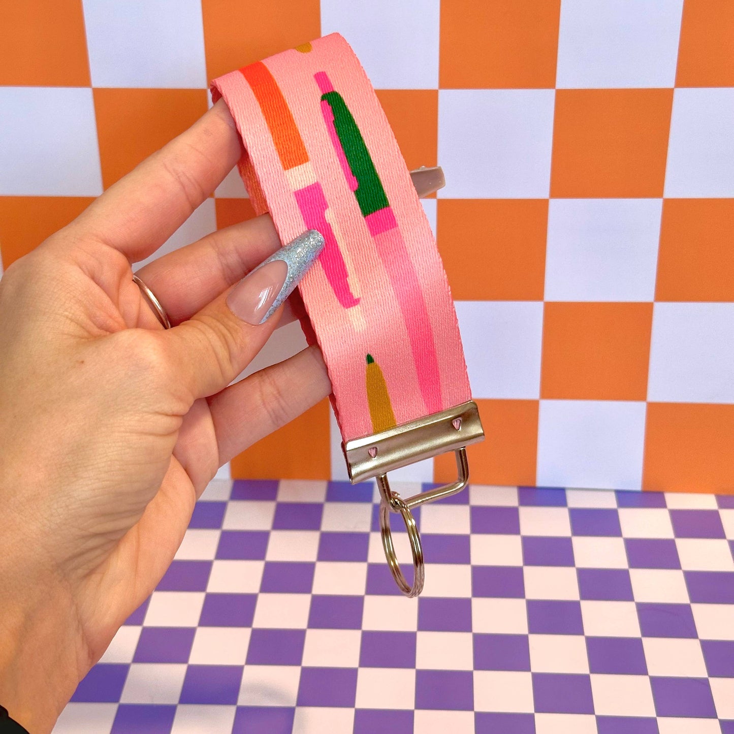 Cute Pens  Handmade Wristlet Keychain