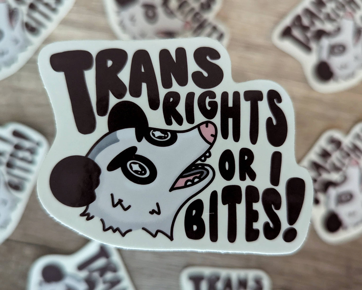 Trans Rights or I Bites Sticker