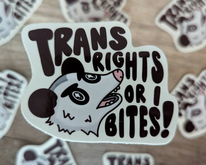 Trans Rights or I Bites Sticker