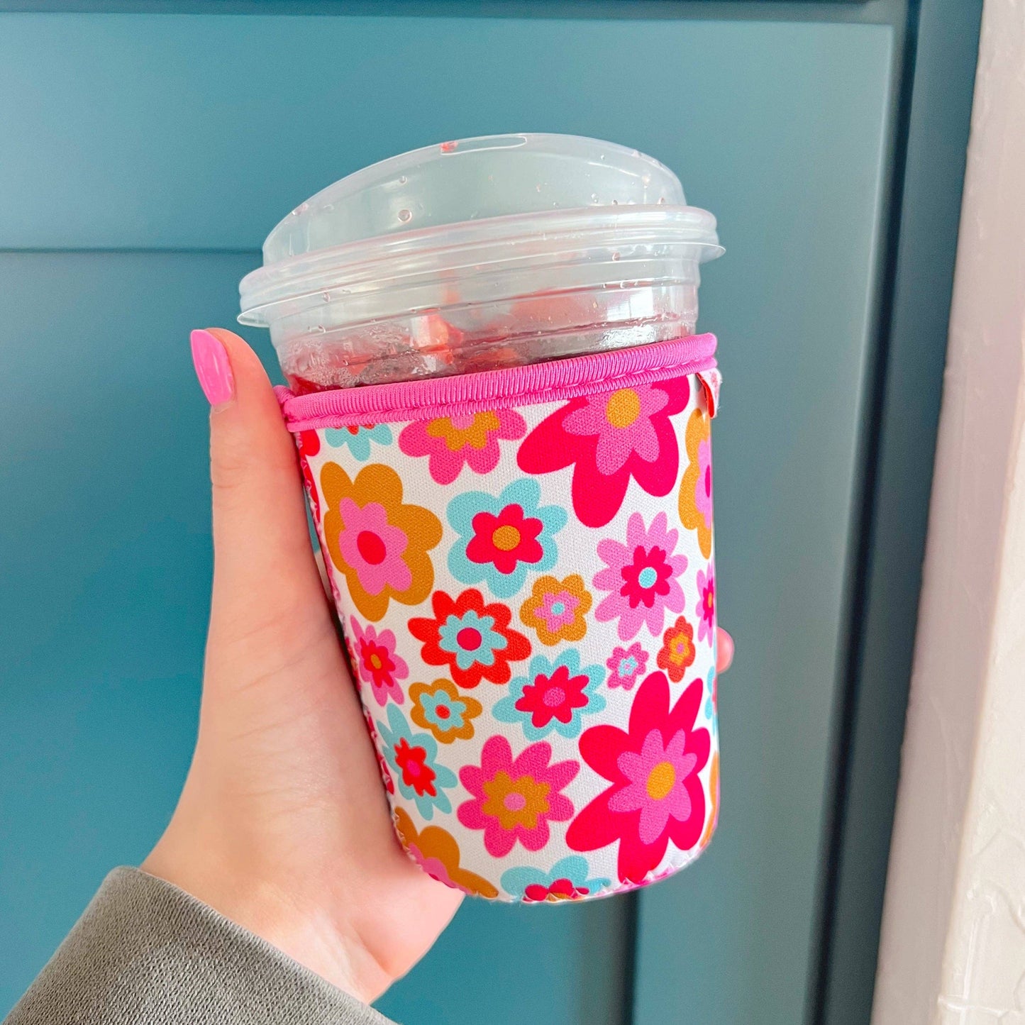 Groovy Florals Iced Coffee Cup Cover