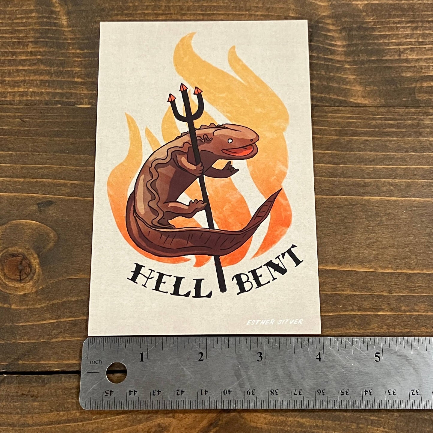 Hell Bent Hellbender Salamander Postcard
