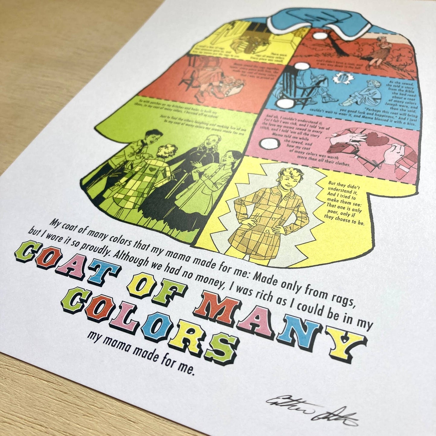 Coat of Many Colors 8.5x11 Print