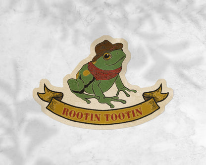 Rootin Tootin Frog Sticker