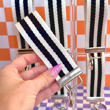 Black and White Handmade Wristlet