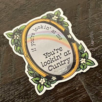 You're Lookin at Cuntry Sticker