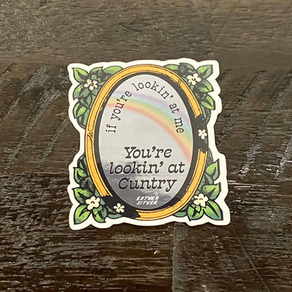 You're Lookin at Cuntry Sticker