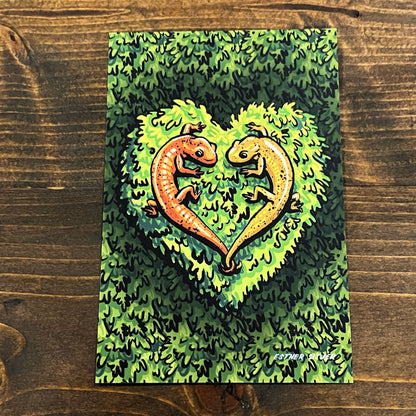 Salamanders in Love Postcard