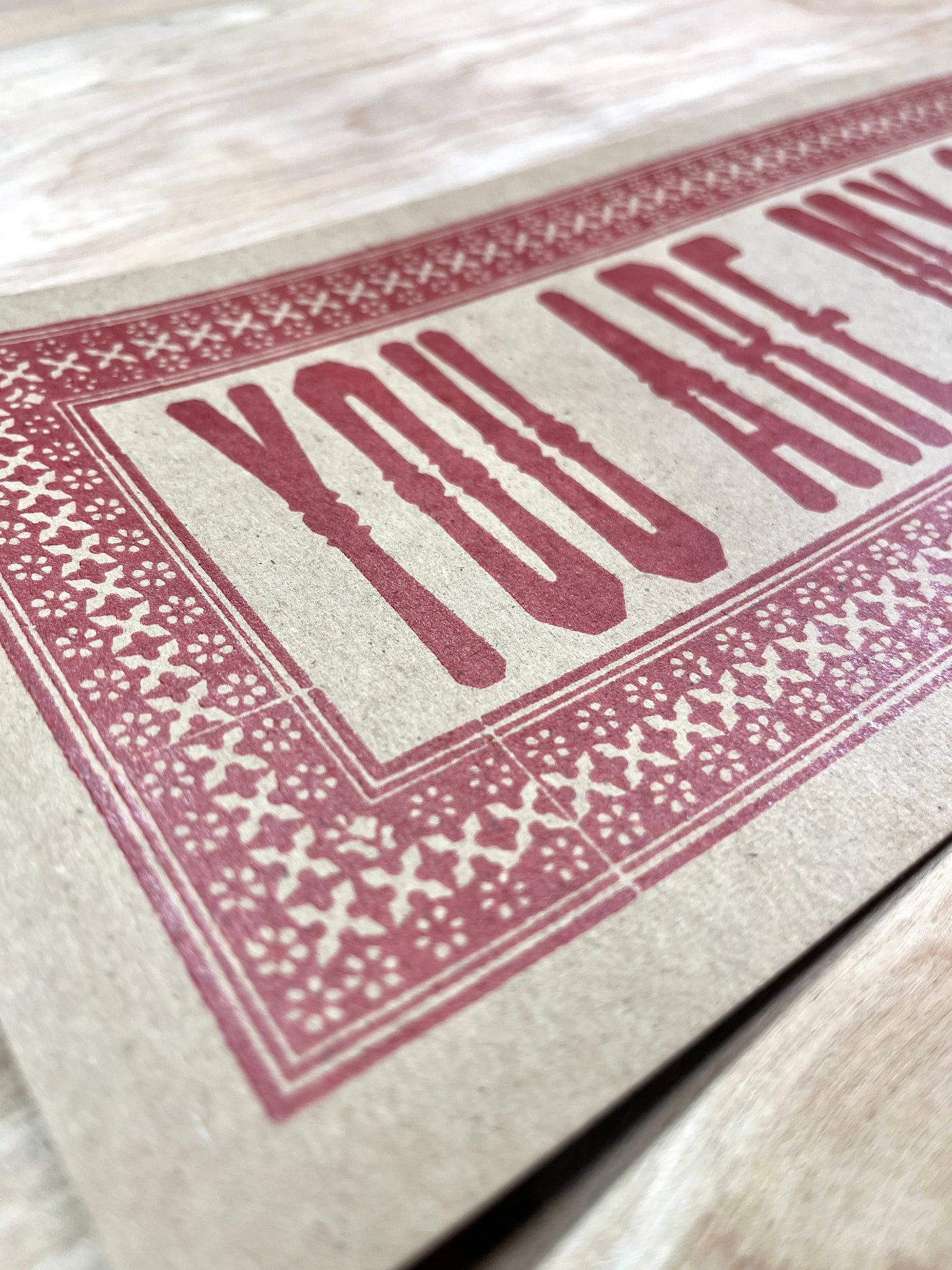 You Are My Sunshine Letterpress Paper Sign