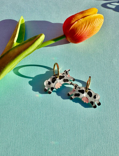 Honey Moo Moo Cow Earrings