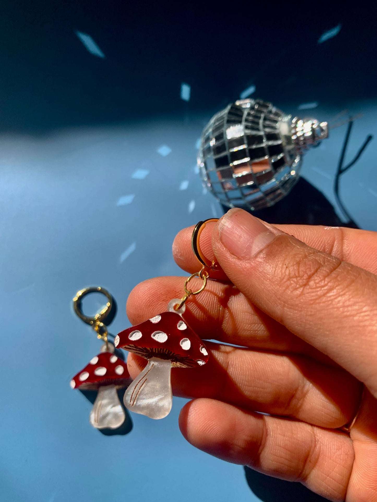 Mini Mushroom Earrings