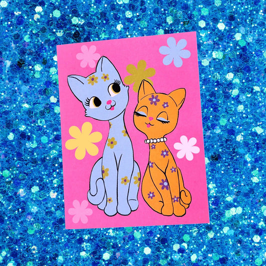 Groovy Cats Greeting Card
