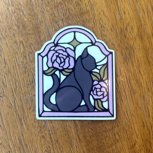 Glass Cat Sticker