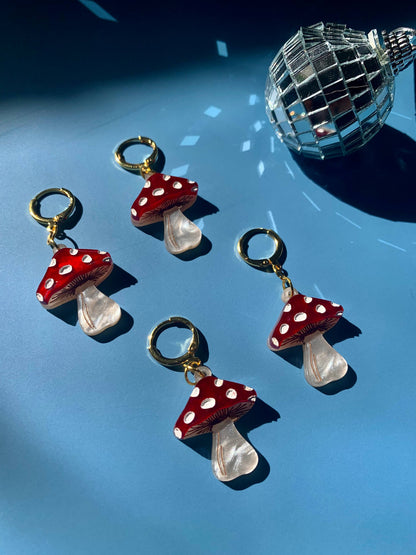 Mini Mushroom Earrings