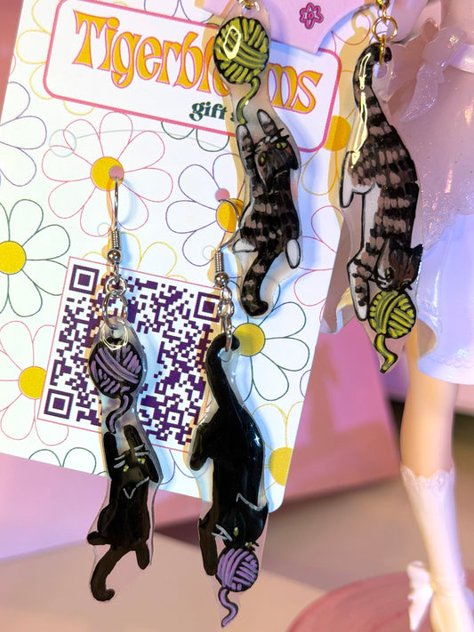 Kitty Shrinky Dink Earrings