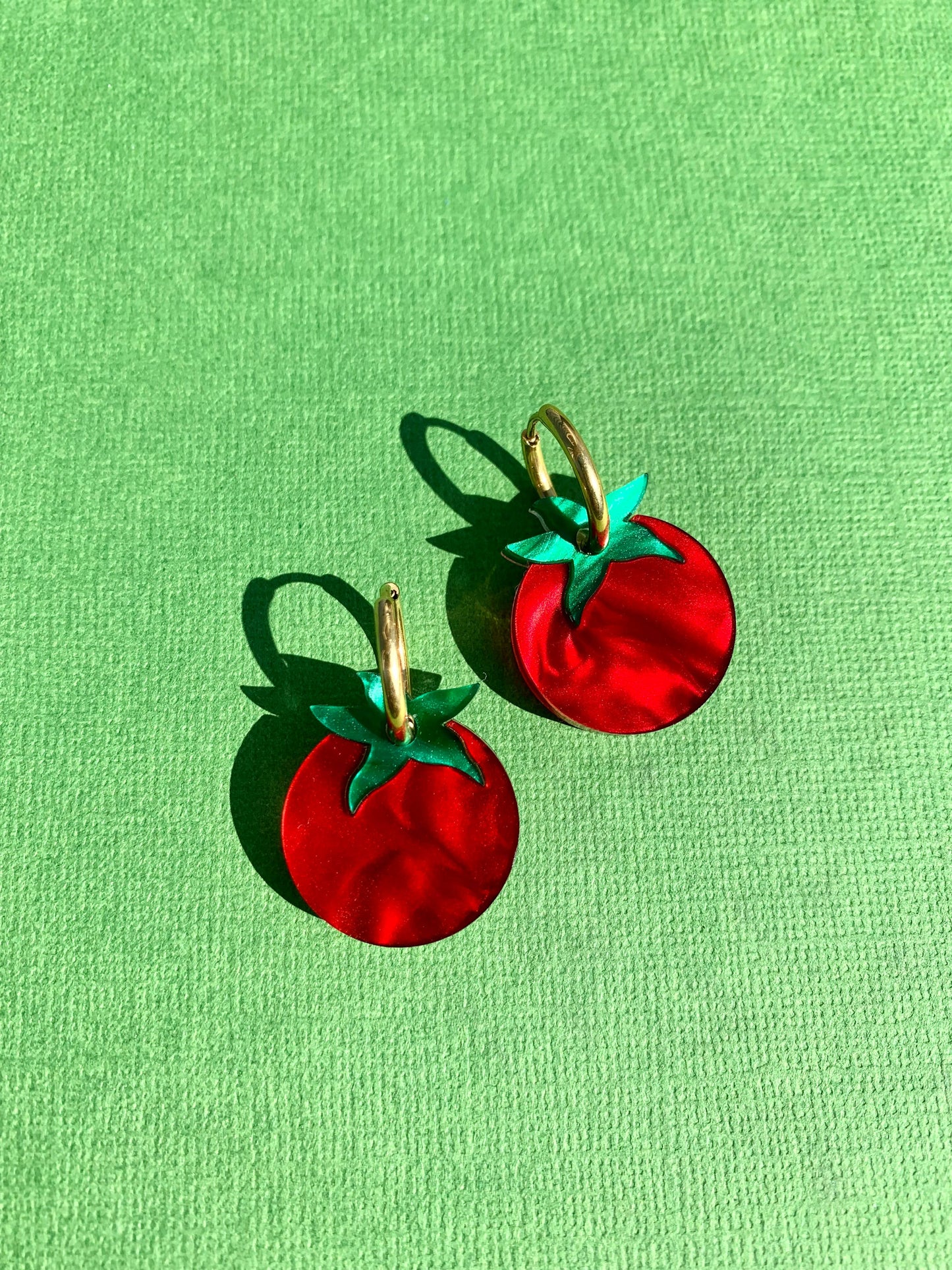 Tiny Tomato Earrings