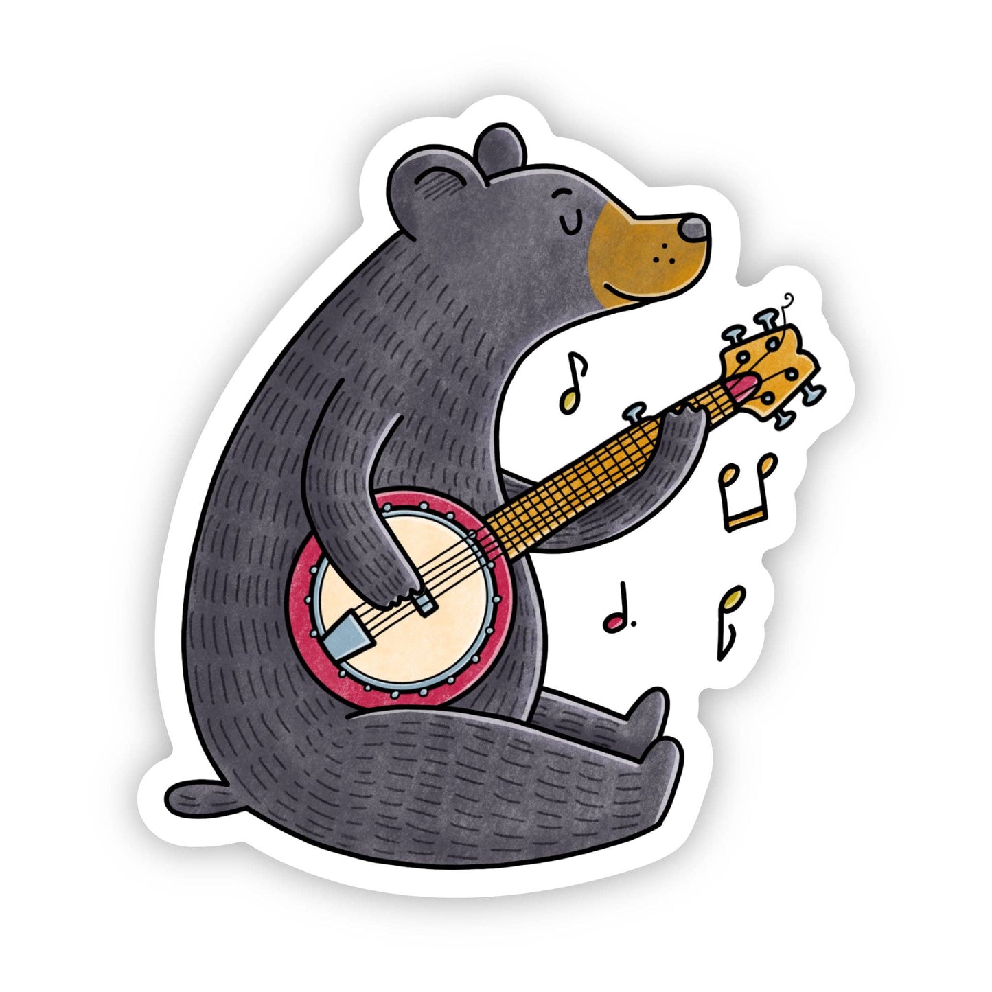 Bear Banjo Sticker
